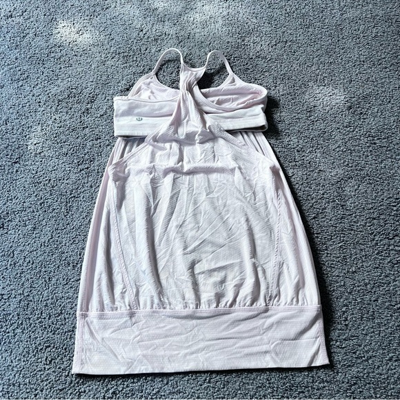 Lululemon No Limits Tank Top Women's size 6 Pink /Gray Built In Bra Racerback - Picture 4 of 6